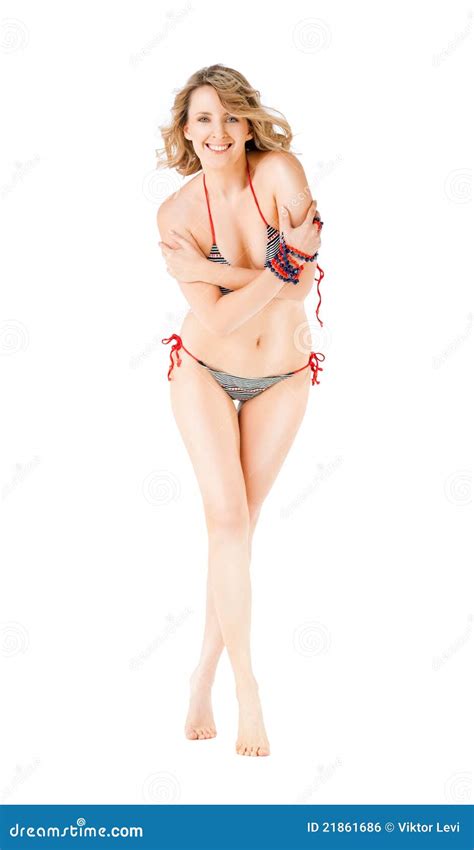 Pretty Blonde With Swimsuit Stock Photo Image Of Vitality Blonde