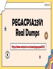 Pegasystems Pegacpsa V Real Dumps Configuration And Course Hero