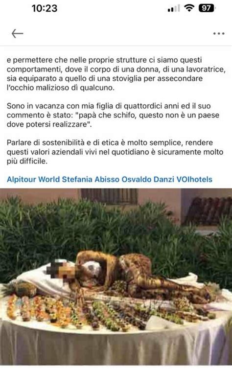 Modella Ricoperta Di Cioccolato Servita Al Buffet Bufera Social Sul