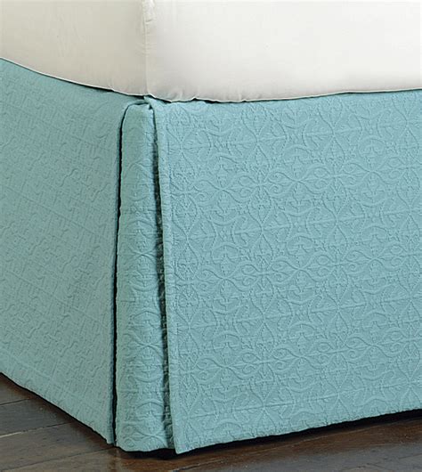 Luxury Bedding By Eastern Accents Mea Aqua Bed Skirt