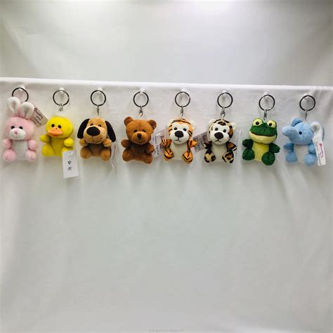 Lovely Plush Jungle Animal Keyrings for Best Gift Pretty Stuffed Tiger