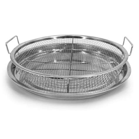 Large Stainless Steel Air Fryer Mesh Basket For Oven Spacious Cooking