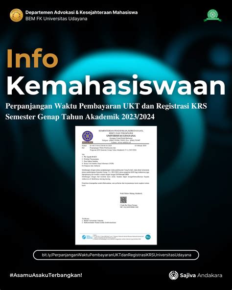 Info Kemahasiswaan Perpanjangan Pembayaran Ukt Bem Fk Unud