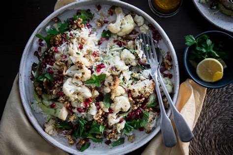 Cauliflower Pomegranate And Walnut Salad Amanda Lawson