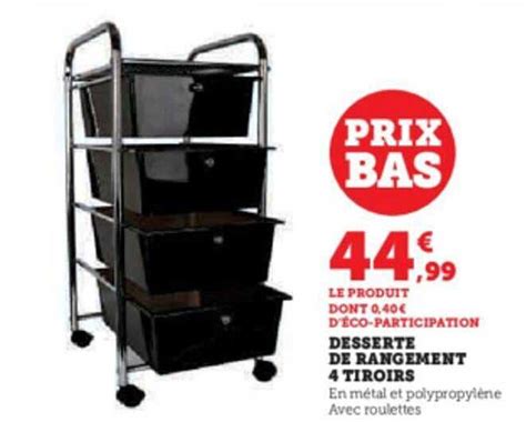 Promo Desserte De Rangement Tiroirs Chez Super U Icatalogue Fr