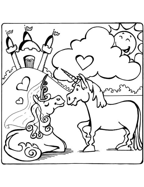 Coloriage L Amour de Licornes télécharger et imprimer gratuit sur