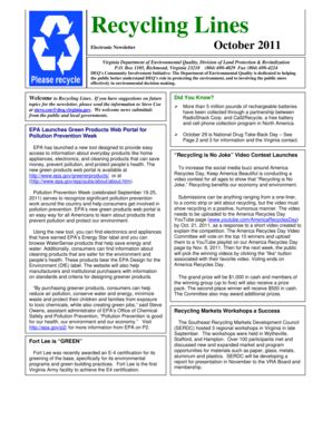 Fillable Online Deq Virginia Recycling Lines Deq Virginia Fax Email