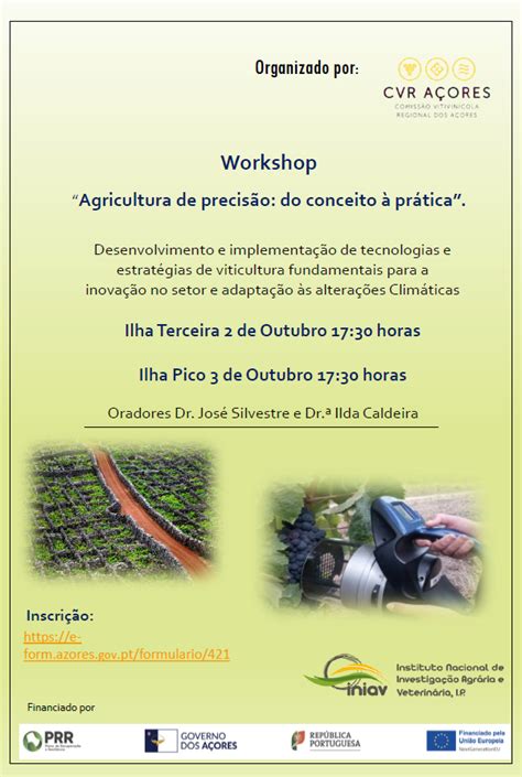 Portal Da Agricultura Dos A Ores Workshop Sobre Inova O Tecnol Gica