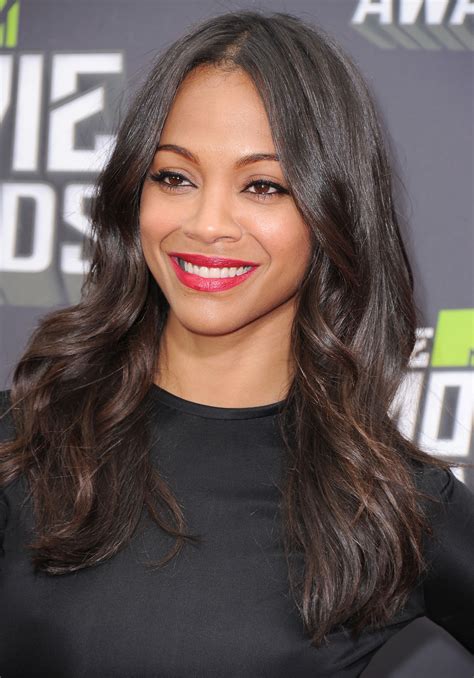 Zoe Saldana Natural Hair