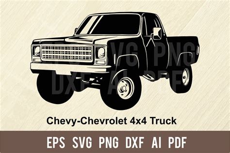 Chevy Chevrolet 4x4 Truck Pickup Svg Lifted Muscle Car Etsy