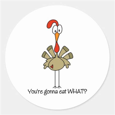 Stick Figure Turkey Stickers Zazzle