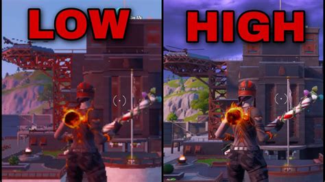 Fortnite Chapter 2 Graphics Settings Comparisons Youtube