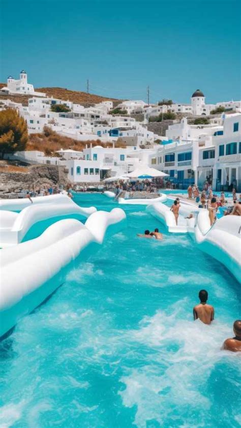 Zwemparadijs Op Grieks Eiland Santorini Blijkt Niet Te Bestaan