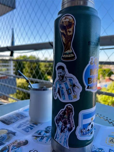 Stickers Seleccion Argentina Campeon Mundial Calcos Termos Librer A