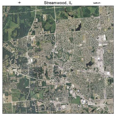 Aerial Photography Map of Streamwood, IL Illinois