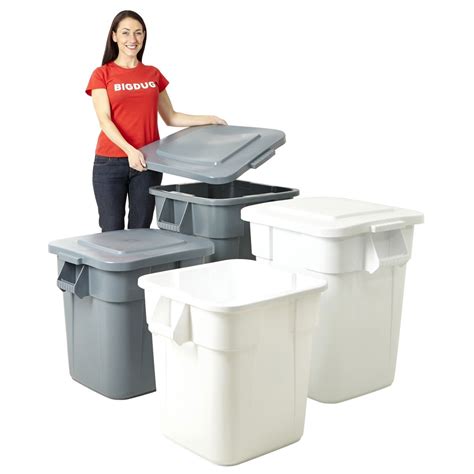 Rubbermaid Brute Square Container Bins Premises Cleaning From Bigdug Uk