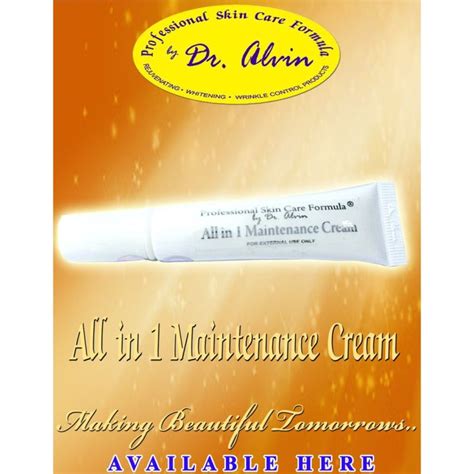 Dr Alvin All In 1 Maintenance Cream 10g Dr Alvin Original Lazada Ph