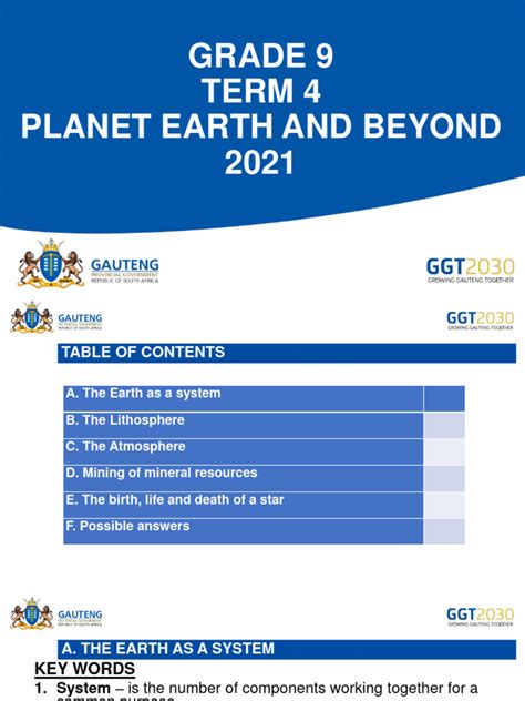 Planet Earth - Beyond Grade 9 PPP | PDF | Atmosphere Of Earth | Rock ... 
