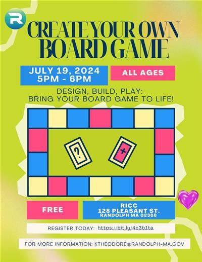 Randolph Community Programs Create Your Own Board Game