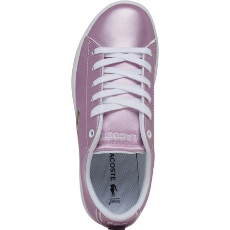 Lacoste Baskets Carnaby Evo Fille Violet Métallique