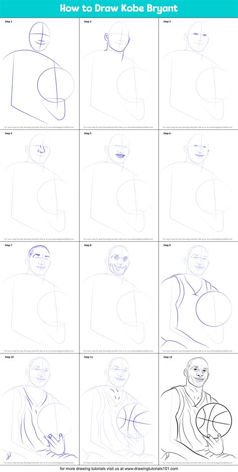 How to Draw Kobe Bryant (Basketball Players) Step by Step ...