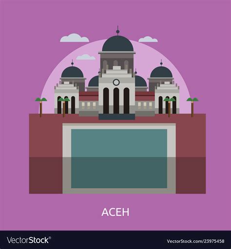 Aceh conceptual design Royalty Free Vector Image