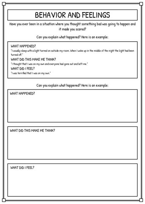 Cbt Coping Skills Worksheets