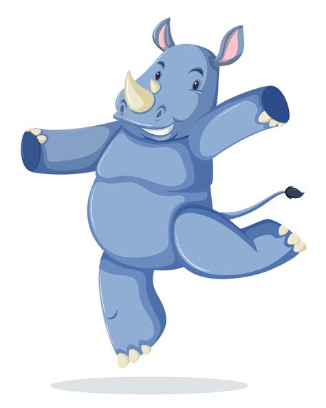 A Rhinoceros Character On White Background 366645 Vector Art At Vecteezy