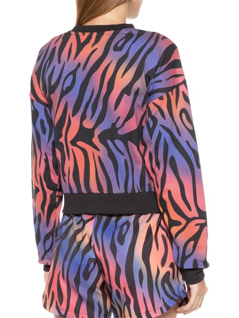 Blusa Feminina Moletom Tiger S Capuz Adidas Roxo Oqvestir