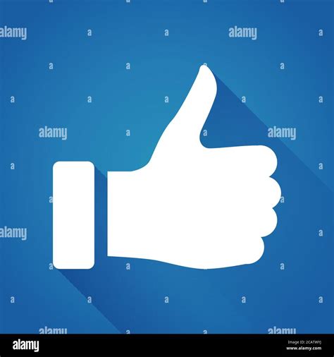 Simple Illustration Of A Thumbs Up Likes On A White Background Stock