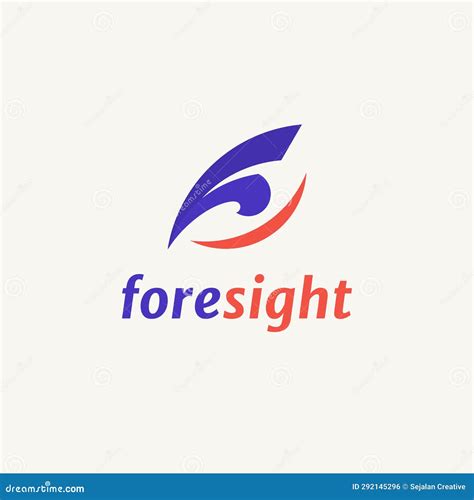 Letter F Foresight Logo Design Vector Stock Vector Illustration Of