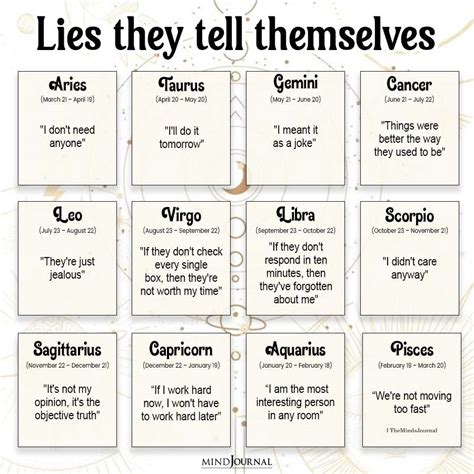 Zodiac Signs And The Lies They Tell Themselves