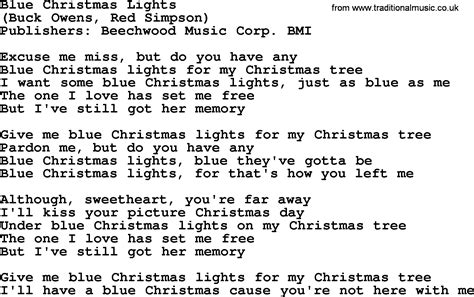 Blue Christmas Lights, by The Byrds - lyrics with pdf