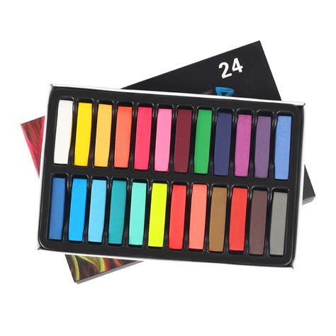 Buy Square Pastel Set 24 Colors Soft Dry Pastel Artist Chalk Pastel Sticks Non Toxic For Office