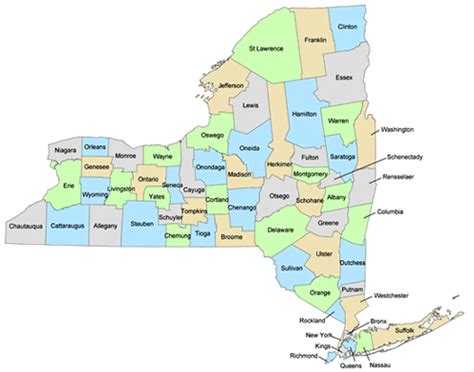 Ny Counties Map With Roads