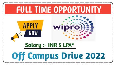 Wipro Recruitment Drive 2022 For Analyst Apply Now