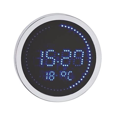 Horloge LED ronde aluminium À quartz