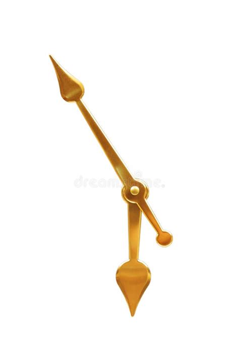 Golden Clock Hands on a White Background. Isolated Stock Photo - Image ...