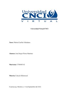 Proyecto Integrador Calculo Diferencial MATERIA CALCULO DIFERENCIAL