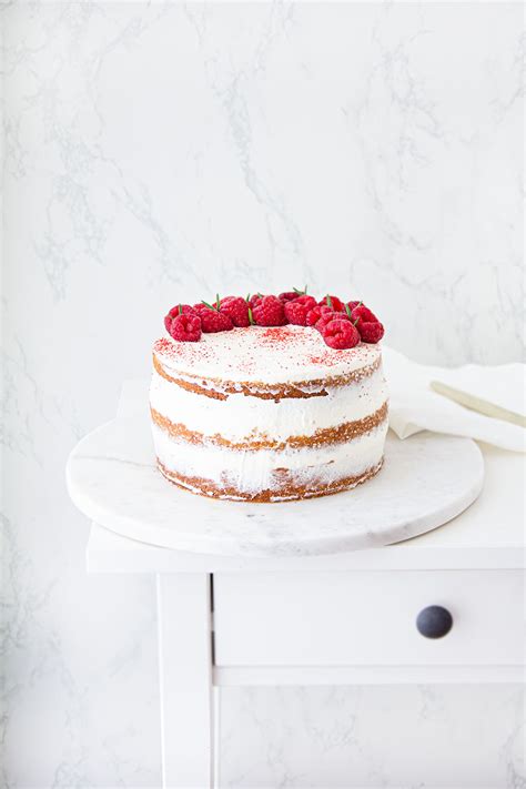 Himbeer Vanille Naked Cake Wundert Rtchen