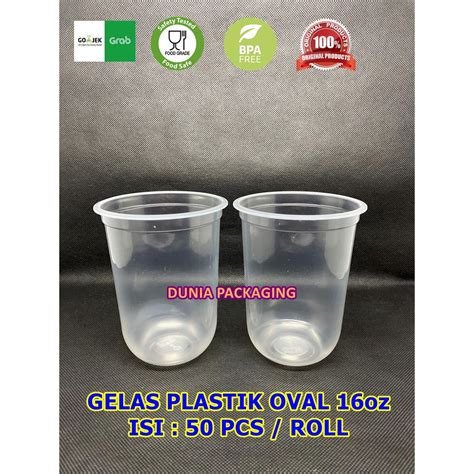 Jual Gelas Plastik Cup Oz Oval Tebal Cembung U Bsm Medan Shopee