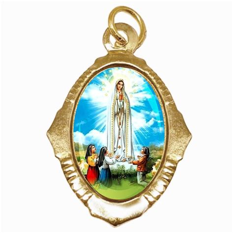 Medalha Chapa Resinada De Nossa Senhora De F Tima Cont M Unidades