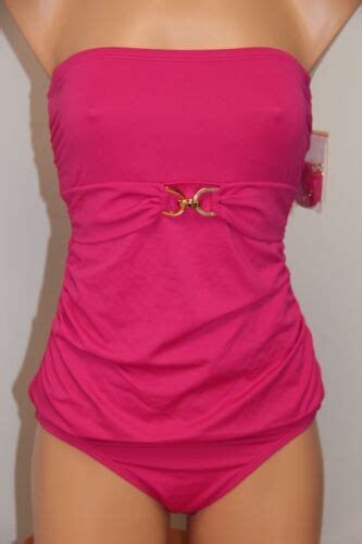 Nwt Michael Kors Swimsuit Tankini 2 Pc Set Sz S Radi Pink Underwire