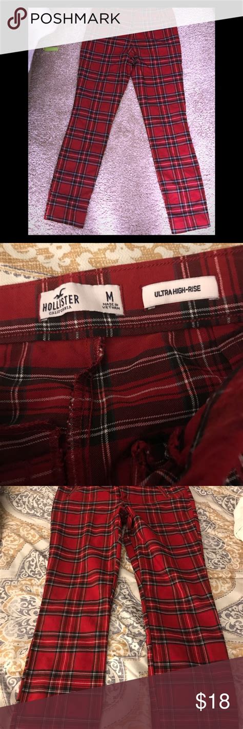 Hollister Plaid Pants Size M Plaid Pants Pants For Women Plaid