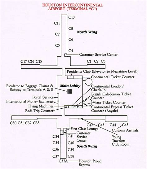 Houston-Intercontinental Airport Terminal C Map