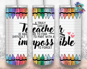 Rainbow Teacher Oz Skinny Tumbler Design Crayons Teacher Quote Png