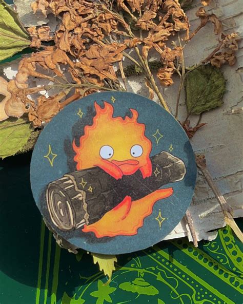 Calcifer Howl S Moving Castle Sticker Anime Stickers Etsy