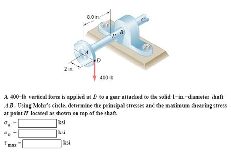 Solved A Lb Vertical Force Is Applied At D To A Gear Chegg