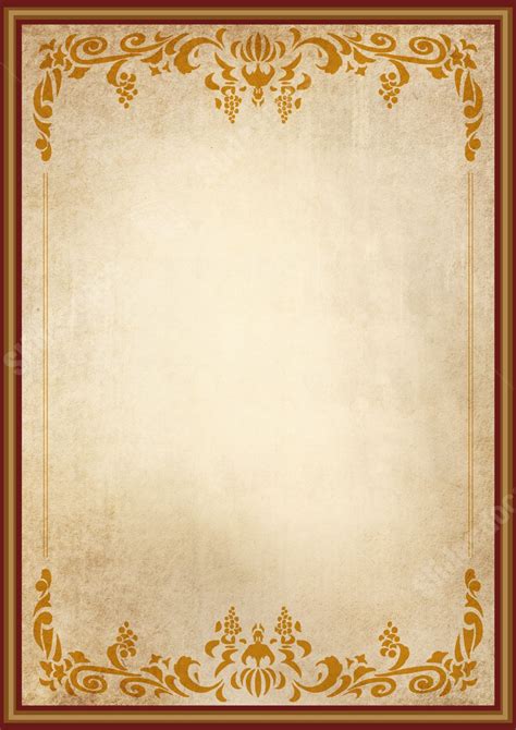 Decorative Texture With Vintage Kraft Paper Golden Border Pattern Page ...