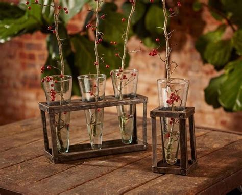 Metal Strap Vases Rusted Fence